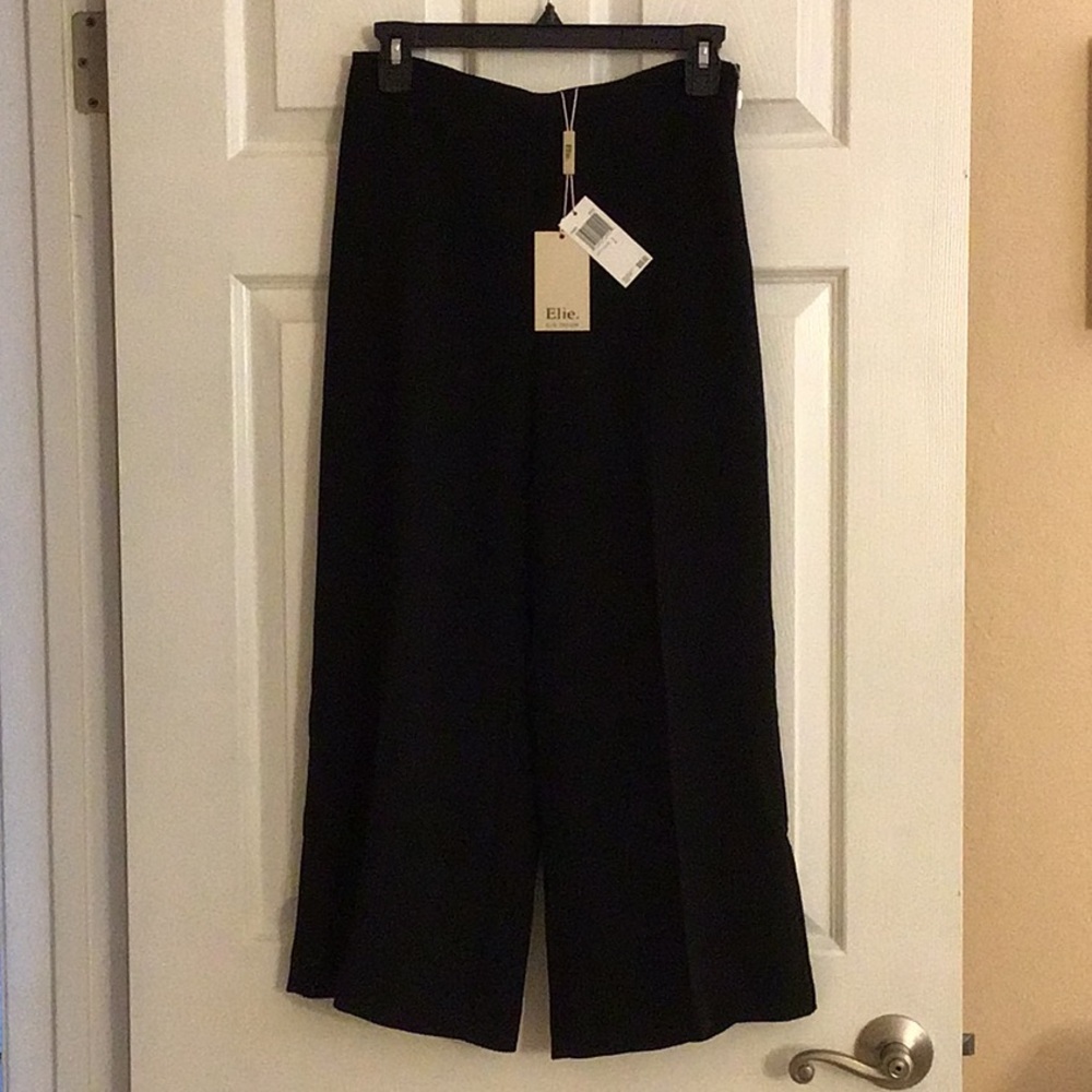 Black womens wide leg pant